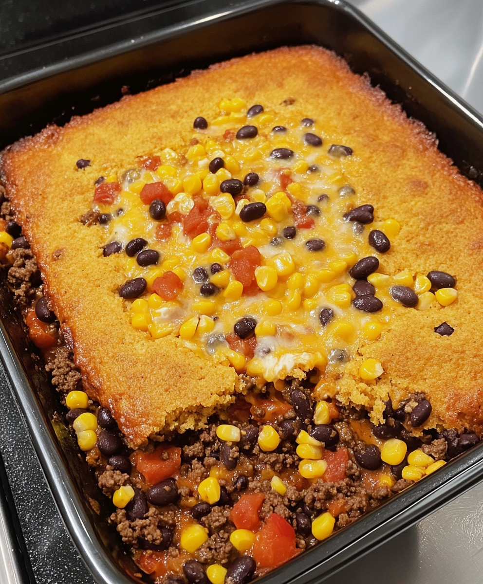 Cheesy Mexican Cornbread Casserole
